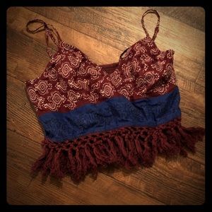 Free people fringed bottom tank